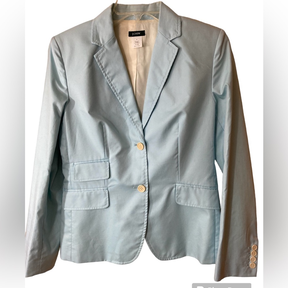 J Crew School Boy Blazer Baby Blue Size 6